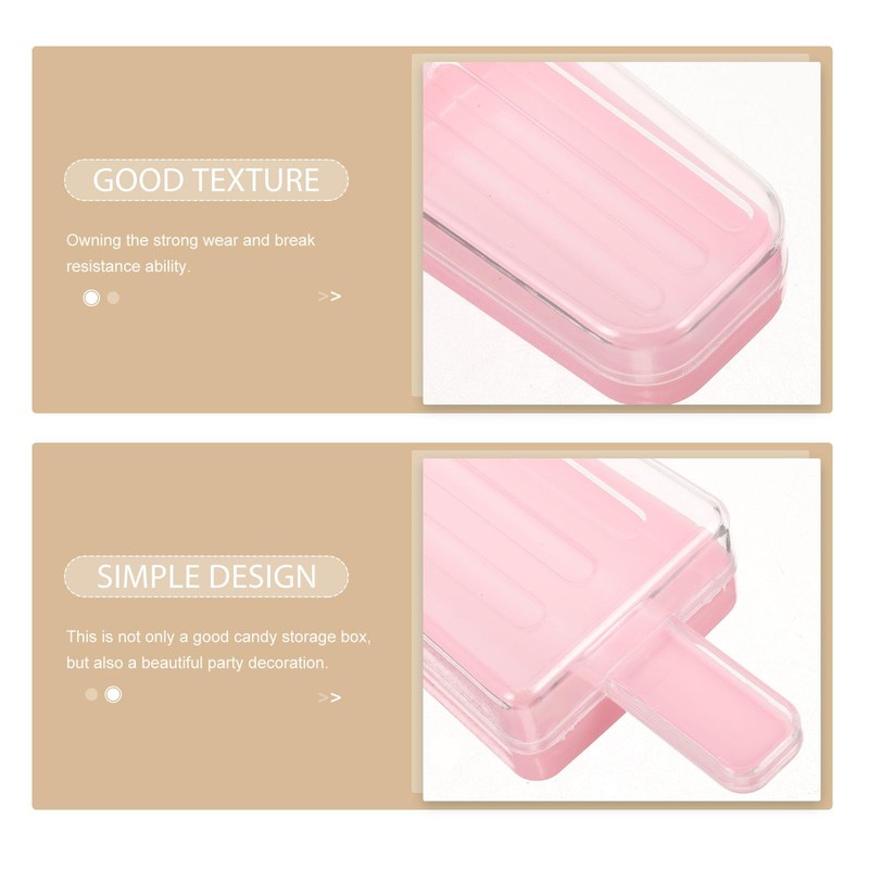Ice Cream Candy Boxes, Clear Plastic Party Favor Containers