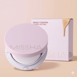 Missha Magic Cushion Cover Lasting No. 23 Long-lasting strong coverage cushion / 미샤 매직쿠션 커버 래스팅 23호 지속력강한 커버력쿠션