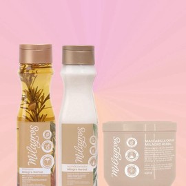 Milagro Pack x3 Herbal Shampoo, Acondicionador & Mascarilla - Herbal Shampoo for Hydration, Skin Care & Hair Growth Conditioner Haircare