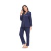 COLORFULLEAF Women's 100% Cotton Long Sleeve Pajama Sets Button Down