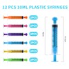 10ml Syringes – 12PCS Plastic Syringe with Cap, Individually Sealed,