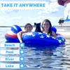 Swimline Americana Series Side-by-Side Double Ring Pool Lounger, red/White/Blue, 65