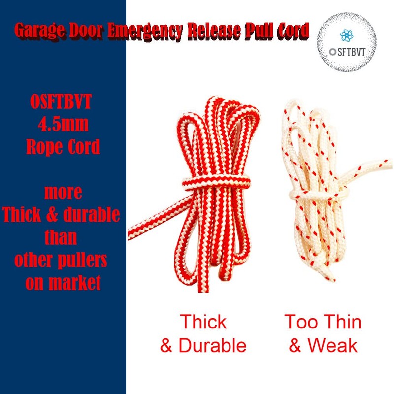 OSFTBVT Garage Door Emergency Release Pull Cord with Handle Garage