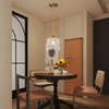 JXJYHL Brass Vintage Glass Pendant Light Crystal Pendant Lights Kitchen
