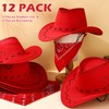 Zhanmai 12 Pieces Cowboy Hats and Bandanas Bulk Western Cowboy
