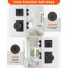 Haidms Black Door Knobs with Deadbolt, Heavy Duty Matte Black