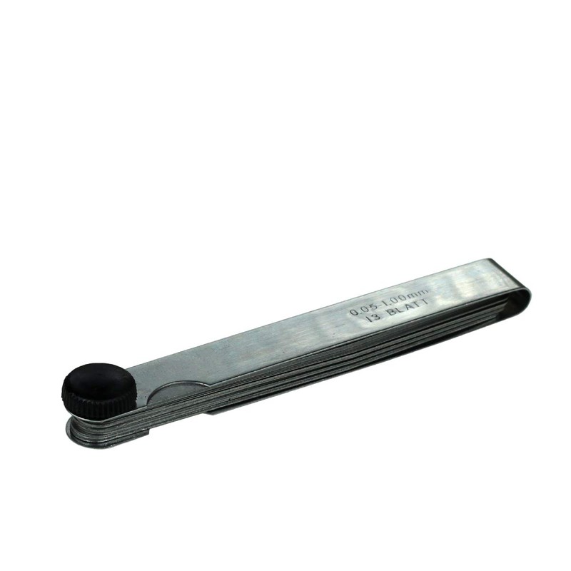 13 Sheets Spacer Gauge 0.05-1.00 mm Gap Size