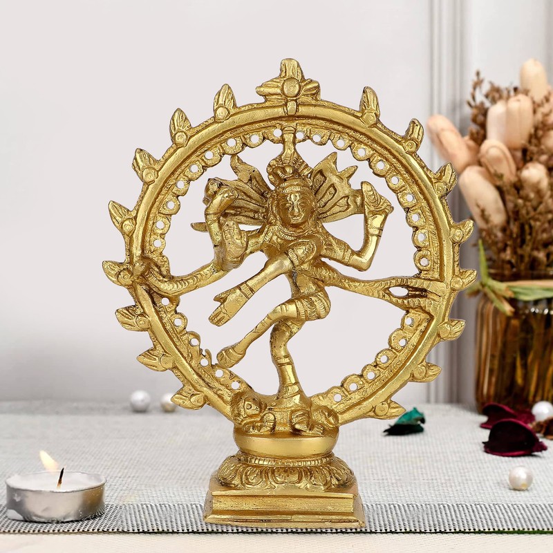 Brass Figure Nataraja 17 cm high Natraj Dancing Shiva Hindu