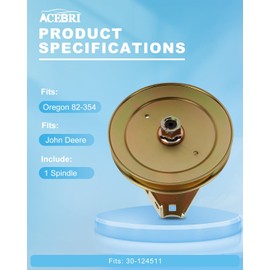 ACEBRI Spindle Assembly fit for John Deere AM118532 AM122444 AM124511 Mower Spindle STX38 STX46 Deck for Oregon 30-124511 80-12-085 82-354 1 Pack