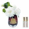 Cote Noire-Tea Rose Bouquet Dark Tear Drop Glass White