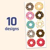 Donut Stickers Sheets Set, 1.5" - 20 Sheets, 200 Stickers