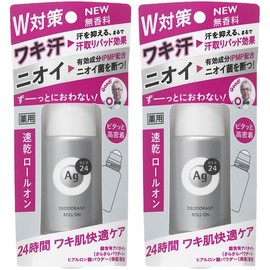【まとめ買い】エージーデオ24 デオドラントロールオン 無香料 40ml (医薬部外品)【×2個】