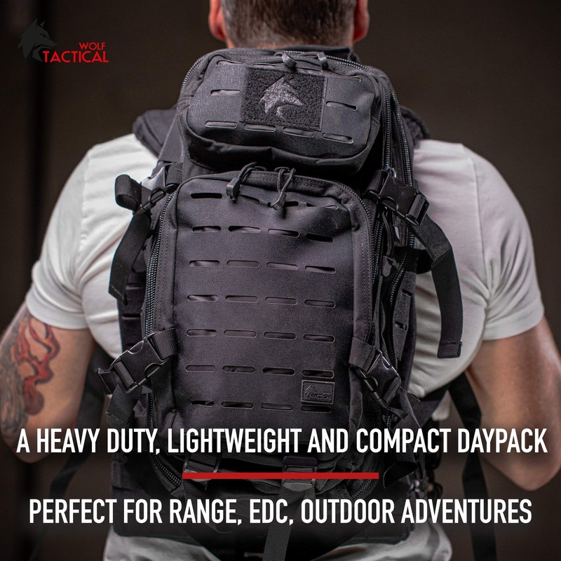 WOLF TACTICAL Molle Backpack Small Tactical Backpack Small Concealed Carry