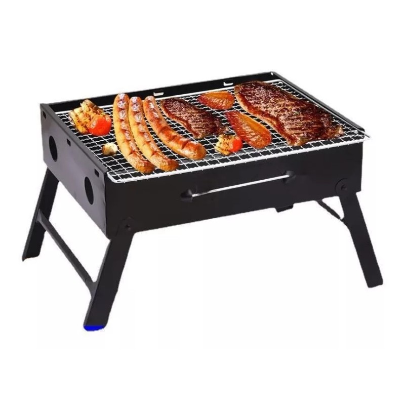 BOSSCO Mini Parrilla De Carbón Portátil Plegable Acero Inoxidable
