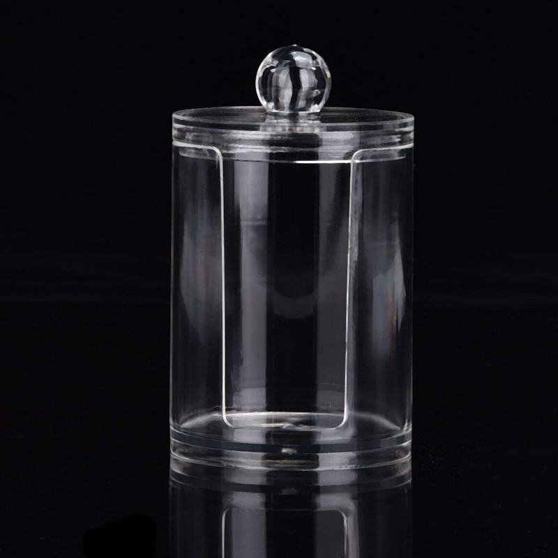 Acrylic Cotton Pad Holder Swabs Box, Swabs Dispenser Durable Cotton