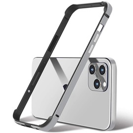 New Aluminum Frame Metal Bumper Frame Slim Hard Case Cover for iPhone15 Pro, Metal Frame Armor with Soft Inner Bumper, Raised Edge Protection (Gray Titanium, for iPhone15 Pro)