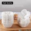 BRIOTA 100pcs Square Cupcake Liners, 2.4x1.7x1.6 Inch Cupcake Cases White,