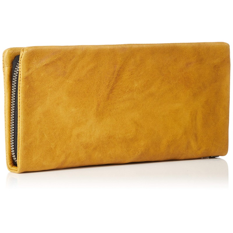 Takeokikuchi 720627 Oyster Accessories, Long Wallet, Zip Around, Camel