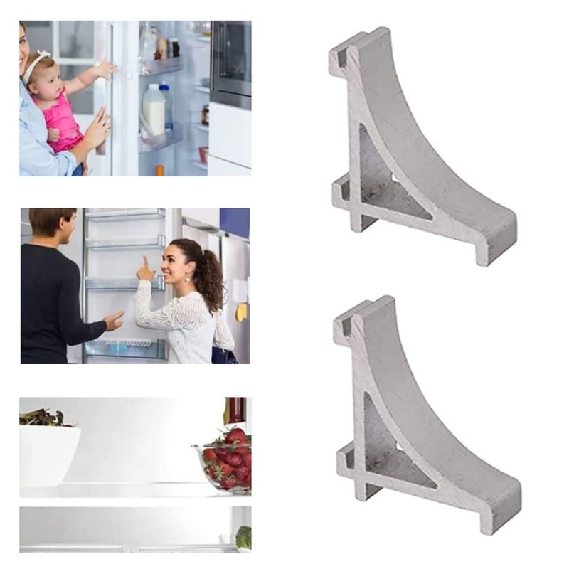 12 Pcs Refrigerator Shelf Clips Silver Fridge Cooler Shelf Support