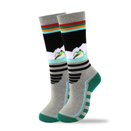 HGRTYXS Kids Ski Socks, Snowboard Socks Winter Warm Thick Snow Socks Thermal for Boys Girls Skiing Snowboarding Sports