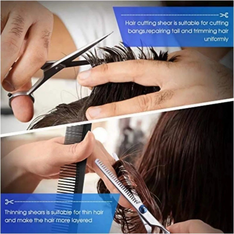 FD Tijeras Para Cabello Kit Profecional Para Estilista, Barbero