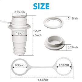 Threaded Drain Plug Replacement for Igloo Cooler, with Igloo 50-165 Qt Coolers,OEM Fitment Drain Plug Kit（1PCS）