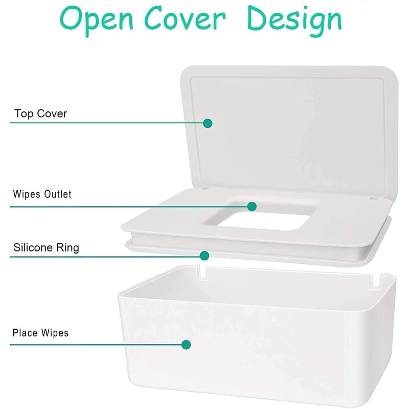 Cloth Wipes Dispenser, 8.2L x 4.9W x 3.9H inches, Cloth
