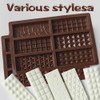 FDKYOEK 2 PCS 6-In-1 Chocolate Bar Mold with 100PCS Plastic