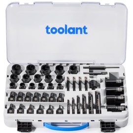 toolant 46pcs Impact Bolt Extractor Kit, Bolt & Nut Remover Socket Tool Kit, Stripped Bolt Extractor for Damaged Screws and Bolts