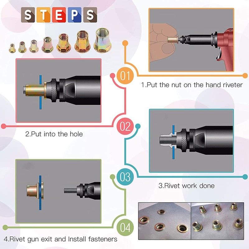 Rivet Nuts M10 Carbon Steel Flat Metric Threaded Rivet Nut