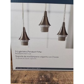 Style Selections 11.8-in Brushed Nickel Mini Pendant