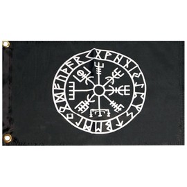 Trade Winds 12x18 Viking Raven Black Compass 12""x18"" 100D Woven Poly Nylon Boat Flag Grmts