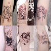 Temporary Tattoo Stickers: Small & Large, Hand, Wrist, Lettering, Henna, Flower Designs Set of 30 Designs 2ea