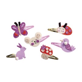 Janod J09179 Set of 6 Hair Clips for DIY Blooming Garden Kit Creative Leisure Activities Children's Learning Fine Motor Skills and Creativity from 5 Years - J09179