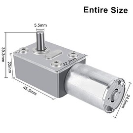 DC 12V Motor de Reducción de Velocidad Motor de Engranaje Motor de Alta Tensión Reversible (5RPM)