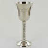 Silver Goblet with Magic Symbol Triple Moon for Neopaganism Wicca