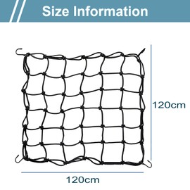 Hydroponic Grow Room Scrog Net Trellis Net for Plants 80 cm x 80 cm - 120 cm x 120 cm Plant Pressure Net Elastic Mesh Tent Plant Support Net Elastic Hook Grid Trellis Support Net