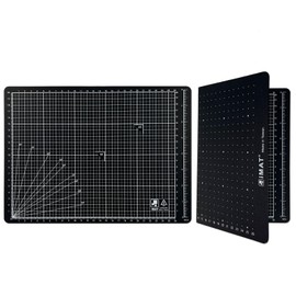 iMAT Flip Cutting Mat Note A4, 30x22 Cm, Folding, Suitable for Small Crafts, Making Notebook, Models, and Scrapbooking Project (Black)