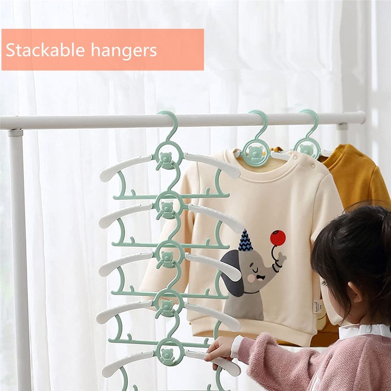 Spesh Pack of 20 Children's Clothes Hangers, 28-36 cm, Adjustable