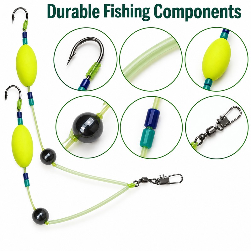5 Packs Carp Fishing Hook Rig Set – Reverse Off-Bottom