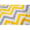 Croydex Yellow & Grey Chevron Textile Shower Curtain with Hygiene