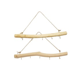YZHZOM 2pcs 15 inch Natural Driftwood wall hanging decor driftwood Decorative Branches Jewelry Hanger Rustic Wood Logs Hanging Branch Decor