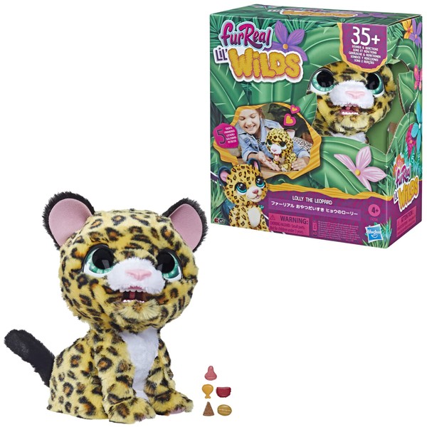 Farial F4394 Laurie the Leopard Animatronic Plush Toy Electronic Pet, Over 40 Types of Sounds and Reactions, For Ages 4 and Up