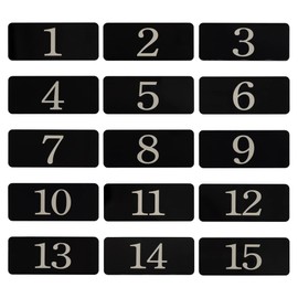 Rectangle Lockers Plastic Numbered Room Number Table Number Sticker (1-10, Black)