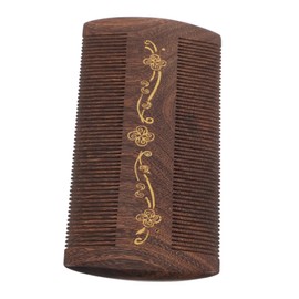 Vaguelly Wooden Sandalwood Fine Tooth Comb Double Sided Scalp Care Tool for Adults Pets Dandruff Removal and Gentle Grooming Portable Styling Accessory