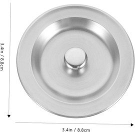 Artibetter 2 Piezas Tapón De Fregadero De Acero Inoxidable con Anillo De Silicón para Cocina Y Baño Tapón De Drenaje para Fregadero con Cubierta De Piso Accesorios para Evitar Olores