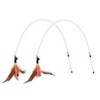 Cat Toy Cat Feather Toy, Stick with Natural Bird Feathers & Bell