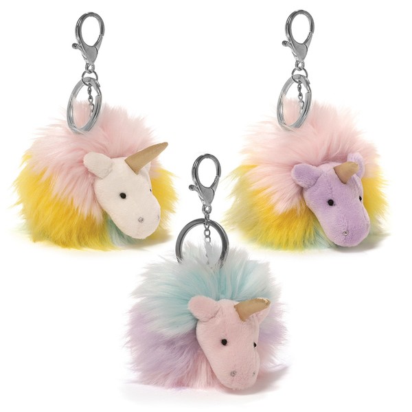 GUND, Unicorn Rainbow Poofs Keychains