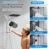 10" Rain Shower Head with Handheld, High Pressure Boosting Rainfall