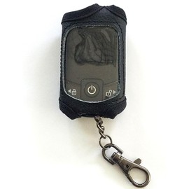 Alarm-Mate Black Leather Case/Cover for Compustar 2WT13R-SF Remote Control Transmitter (Remote Not Included)